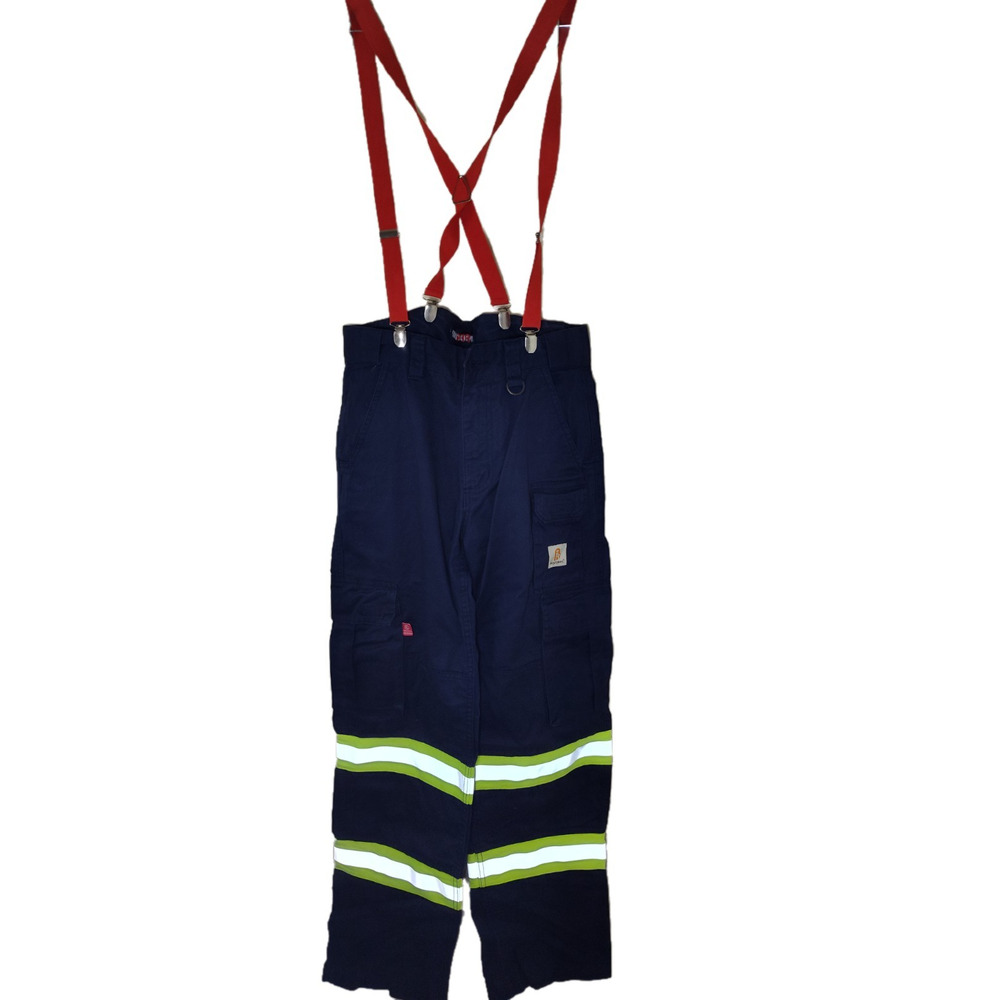 Bocomal Blue Men's Flame Resistant Field Overall‎ Bib Pants Size 32-32